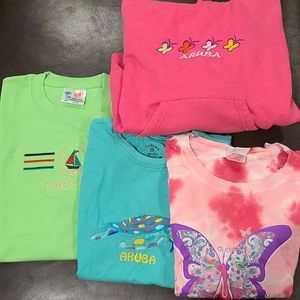 Girls Cotton Tee Souvenir Set, Size M-L